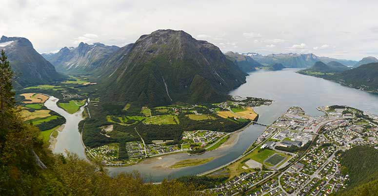 ndalsnes - the end of the most scenic route in Norway, road 63