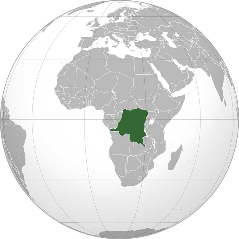 Map of Democratic Republic Of The Congo